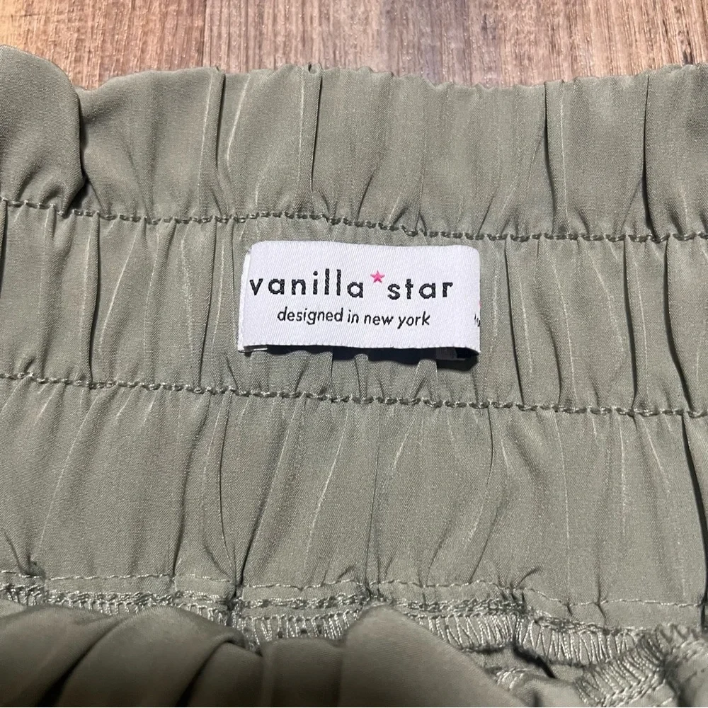 Vanilla Star Sage Green High Waisted Paperbag Waist Pants Size Large
